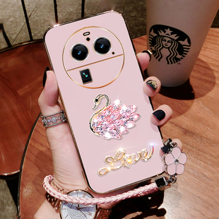 OPPO 防摔fidx6por全包finx6pr0外壳耐脏PGFM10硅胶opop镶钻潮女 findx6手机壳0pp0findx6pro保护套PGEM10新款