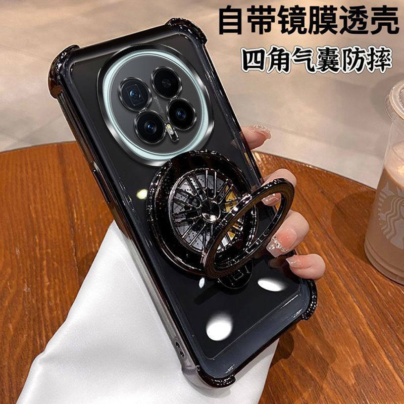 适用华为荣耀magic8RSR手机壳带支架m8保时捷版保护硅胶套BKQ一AN20镜头膜全包honor四角气囊防摔魔术rs男女