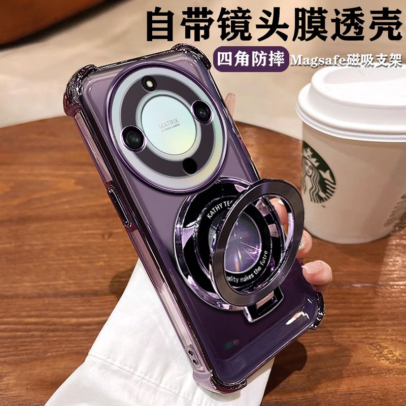适用于华为荣耀X70手机壳5g新款honor ×70全包镜头膜防摔MTN一AN00创意MTNAN带支架x7o外壳ANOO叉七零男女款