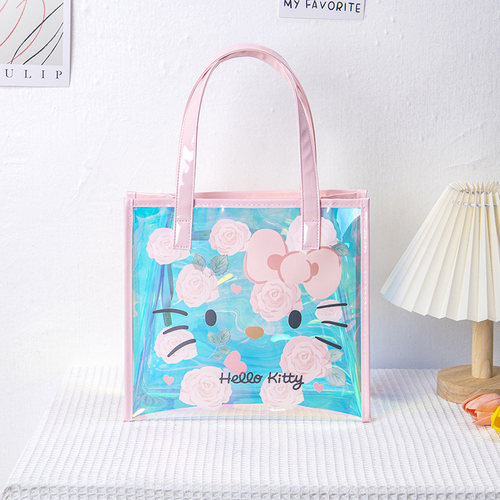 Kitty玫瑰炫彩手提镭射果冻包