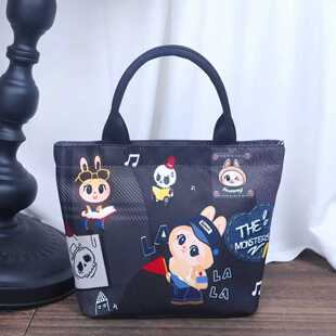 尚盈春游labubu防水手提袋上班族网红拉链手提包防水大容量多隔层