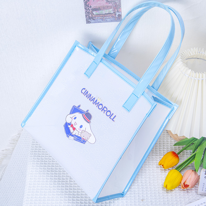 尚盈@玉桂狗行李箱卡通款大容量防水透明手提果冻包收纳化妆包包