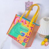 尚盈@pe款 小鳄鱼大容量防水手提果冻包女学生通勤化妆旅游妈咪包