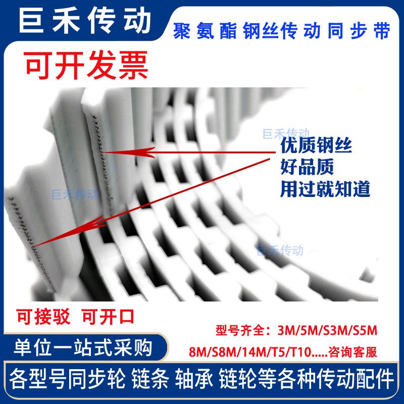 白色聚氨酯环形同步带