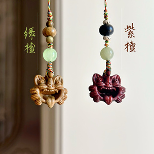 原创「瓦猫」手机链小叶紫檀云南瓦当萌猫灵兽可爱创意情侣挂件