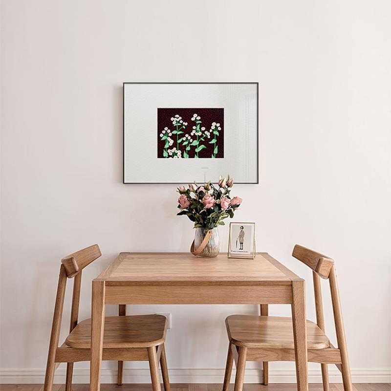 草间弥生百合花画flower餐厅画书房卧室玄关挂画日式民宿茶室墙画