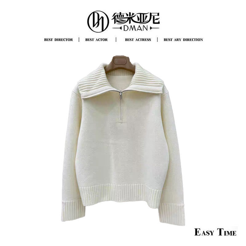 【米公子】【570g】强缩圈圈绵羊毛半拉链上衣YF288