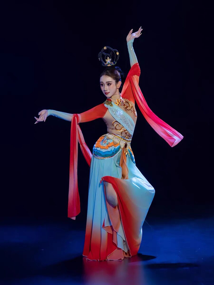 敦煌飞天乐舞蹈服装演出服女仙女民族服装/舞台装