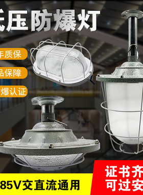 led低压防爆灯36V24V12V管廊仓库配电灯罩消防隧道隔爆型照明灯