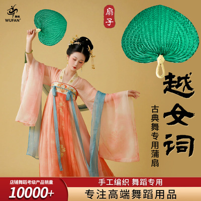越女词扇子舞蹈扇蒲扇编织老式