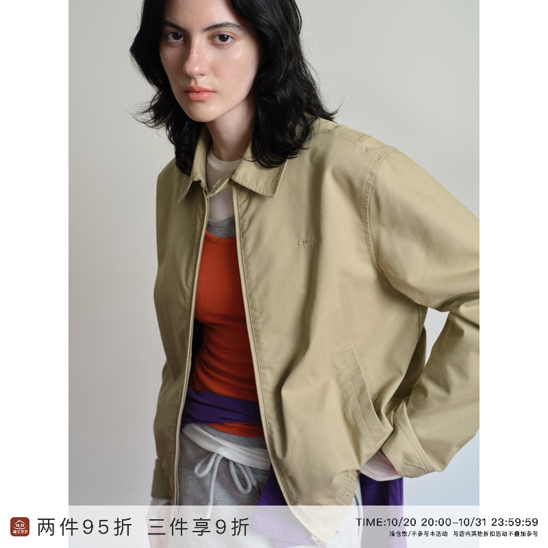 EviStub美式复古工装夹克女秋季
