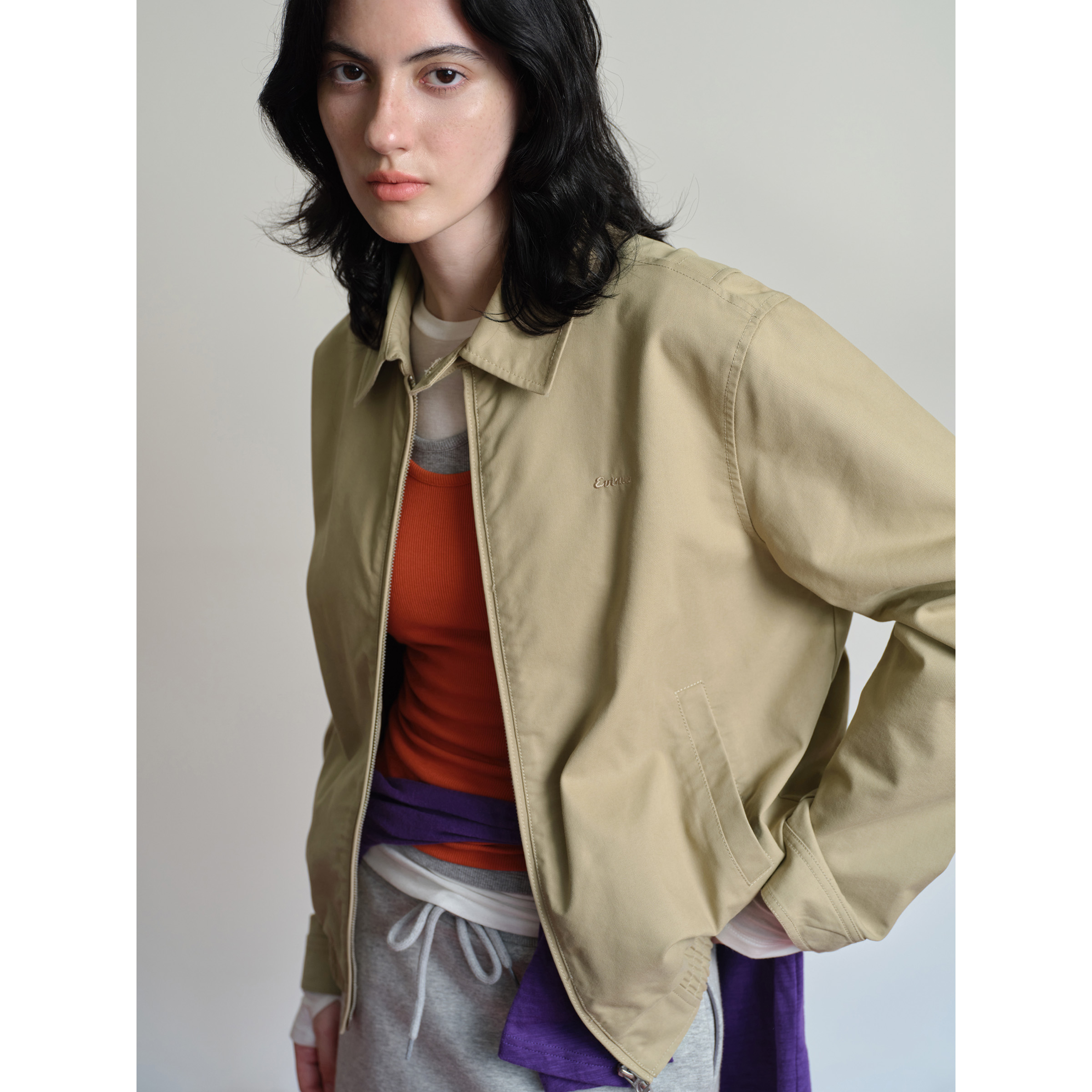 EviStub美式复古工装夹克女秋季