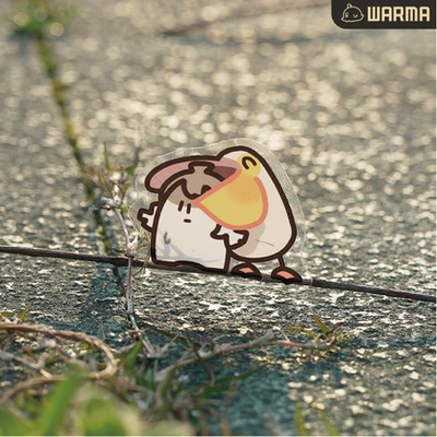 沃遇小鸟pvc贴纸透明底现货沃玛养鸡场warma周边文创文具