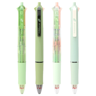 晨光MASMARCU森系列四色按动中油笔可爱高颜值ins日系多色中油笔按压式油笔学生彩色笔记803M2蓝绿红黑色0.5