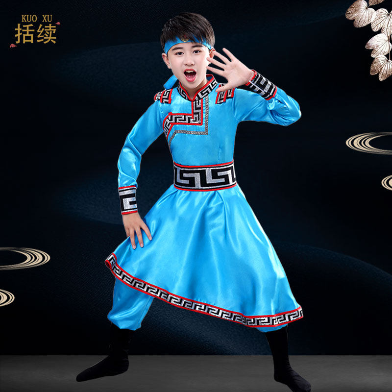 MENS MONGOLIAN MINORITY DANCE PERFORMANCE COSTUMES PARENT-CHILD COSTUMES WRESTLING DANCE HORSE RIDING DANCE MONGOLIAN ROBE COSTUMES