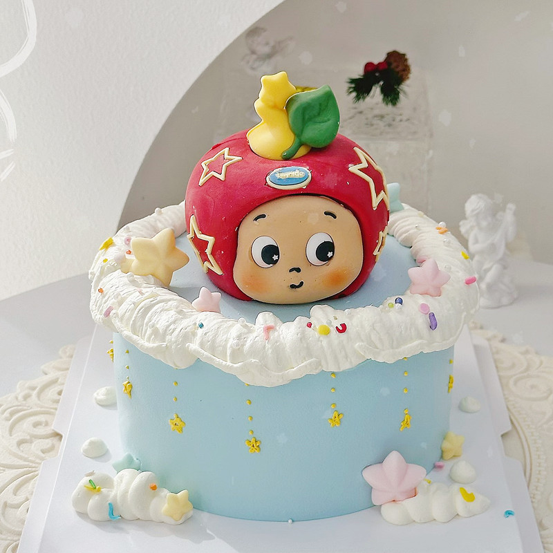 星星人圣诞节蛋糕装饰巧克力杯