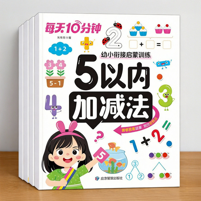 幼小衔接数学启蒙思维训练10到20以内加减法练习册幼儿园大班教材,玩具/童车/益智/积木/模型,儿童书法用品,淘宝优惠券,粉丝福利购,淘宝优惠卷