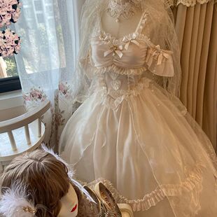 [全款]花嫁lolita裙洛丽塔公主殿下大裙摆JSK吊带裙婚纱长裙