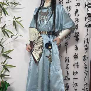 唐圆领提花纹唐制汉服少年感缺胯圆领袍学生演出汉服