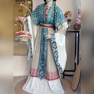 花白集原创[玄凤]魏晋风神仙复原汉服女改良传统服饰秋冬款套装