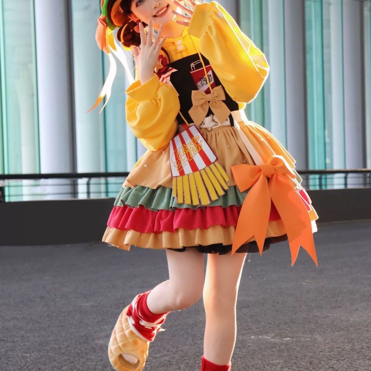 洛丽塔裙子这是一份汉堡背带裙