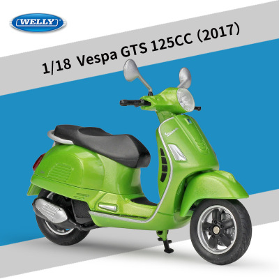 威利WELLY1：18 VESPA 946踏板摩托车合金仿真模型