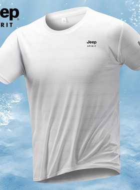 JEEP SPIRIT2025新款男式冰丝短袖T恤舒适简约柔软时尚潮流T恤