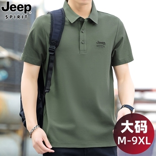 商务休闲运动T恤潮流时尚 大码 短袖 POLO衫 SPIRIT吉普夏季 JEEP 男士