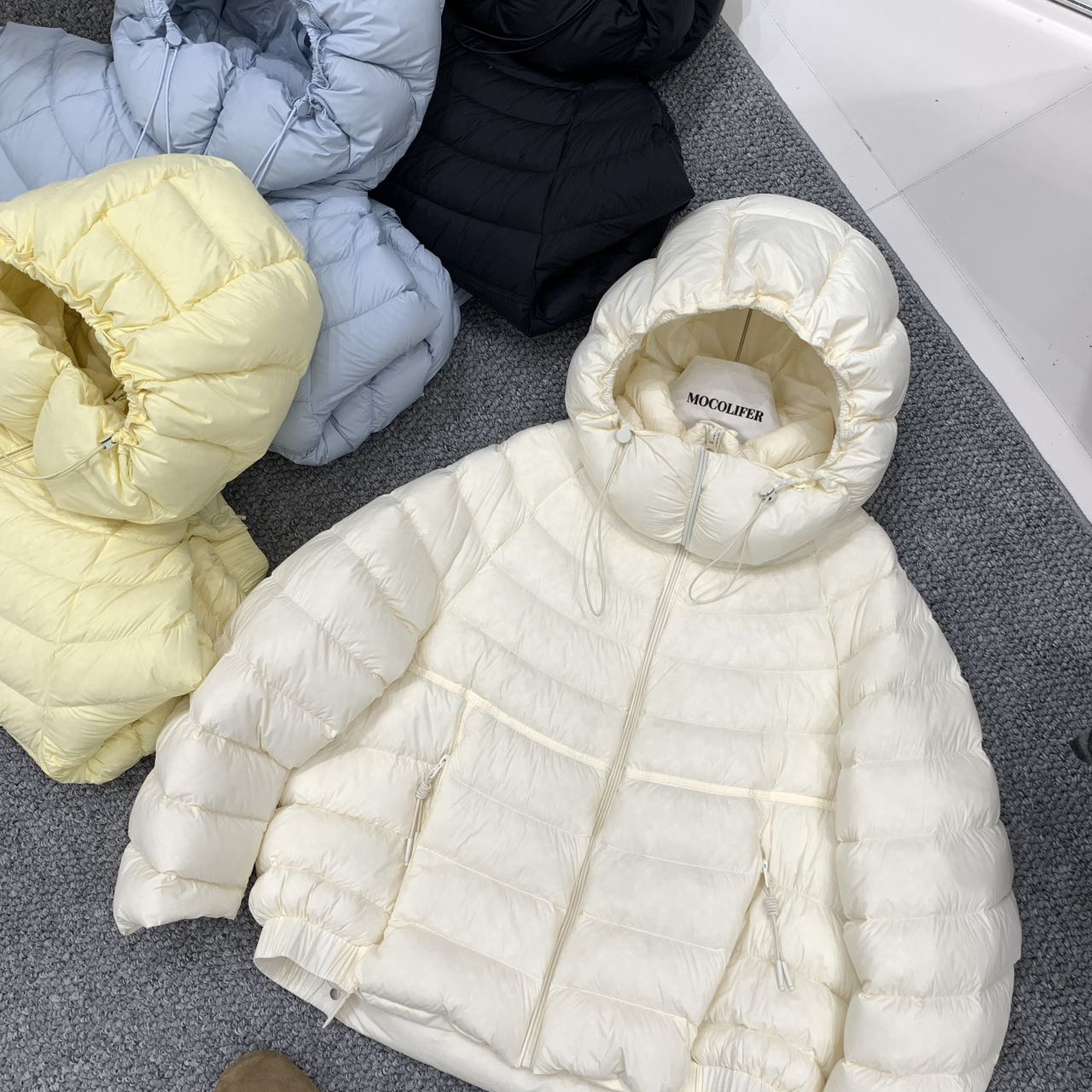 韩系短款90绒可朔源排骨带纳米磁条爆款保暖羽绒服外套