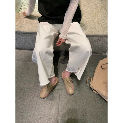 UGST (MYSELF)-26年早春极简风毛边阔腿休闲裤