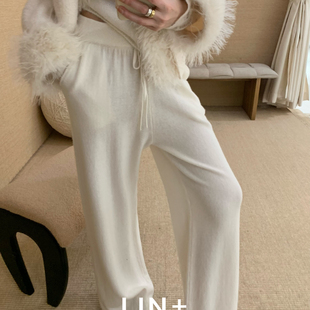 羊毛升级加口袋卷边直筒显瘦软糯休闲裤 DR907 含100羊毛