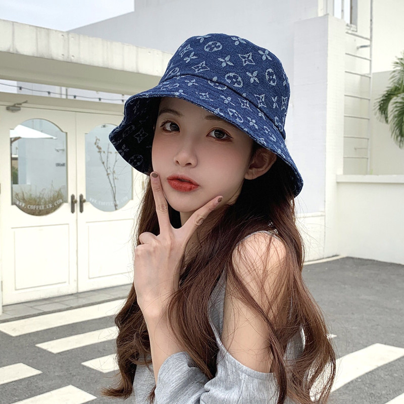 日系渔夫帽子女显脸小休闲百搭遮阳防晒牛仔太阳帽潮ins韩版盆帽
