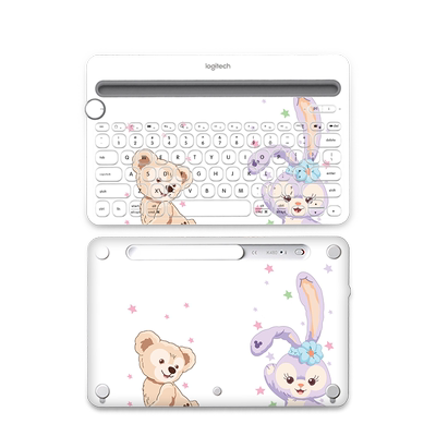 两面定制纹理水彩动漫风键盘贴纸