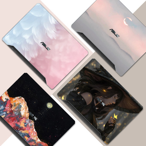 适用华硕笔记本外壳电脑贴纸油画