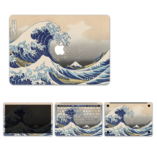 浮世绘冨岳三十六景笔记本贴膜适用苹果macbookair11 13 Pro15 a2251 2289 2338 2179 1466电脑外壳保护贴纸