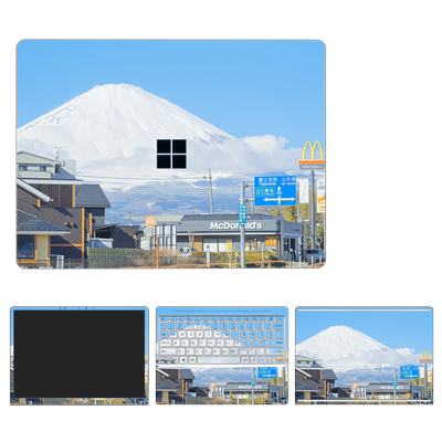 微软唯美风景不留胶笔记本贴膜