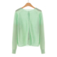 女装 褪色款 纯色简约针织外套117秋季 新款 贝 圆领插肩袖
