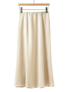 73.2纤维素醋酯纤维【27】 丝滑绸面松紧半身裙018~夏季新款女装