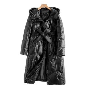 择 新款 90绒系腰带修身 冬季 女装 连帽羽绒服HZ695