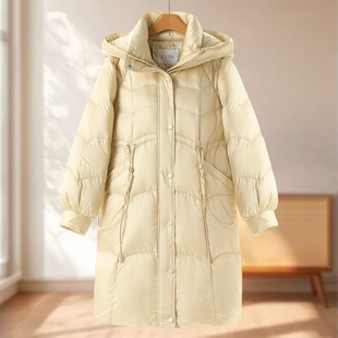 插肩袖 专柜1599 绍 冬装 连帽暗花抽绳羽绒服671 迪