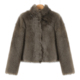 皮草外套076 立领可翻领羊毛革短款 韦 冬装