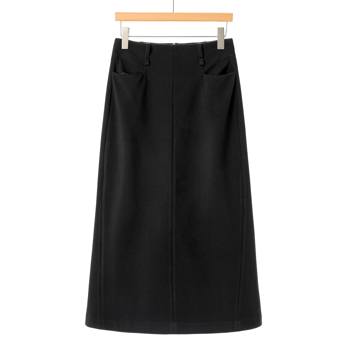 专柜639 30%粘纤【TH】冬装 高腰过膝后开叉一步半身裙023