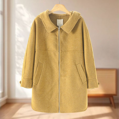 专柜2379【提】冬季 连帽拉链款羽绒拼接双面呢外套936