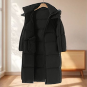 鹅绒服 羽绒服185 连帽宽松衍缝蓬松280克超厚长款 博 25冬装