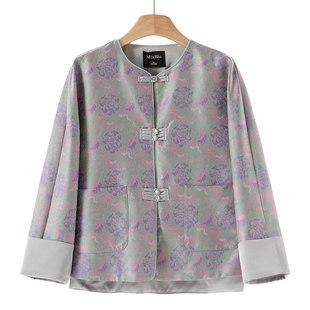 风一字扣重工提花短款 专柜839 新中式 秋装 外套079 兰