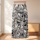 春装 专柜599 莫Y 高腰气质过膝垂感A字半身裙163