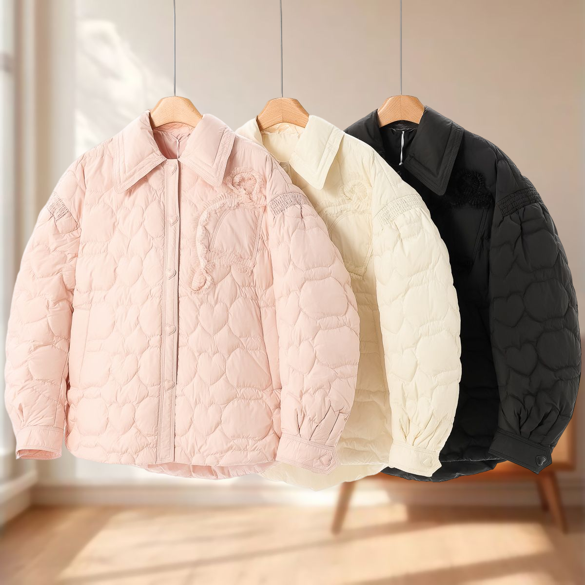 专柜1588【欧弟N】冬装 开叉不规则网纱花边羽绒服569