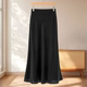 秋季 优雅感松紧高腰修身 纯色长款 半身裙031 新款 女装