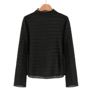 境 纯色T恤衫 秋装 立领立体提花喇叭袖 145 绍 专柜539