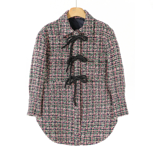 粗绳蝴蝶结弧形摆小香风长外套03 冬装 专柜1999 帝